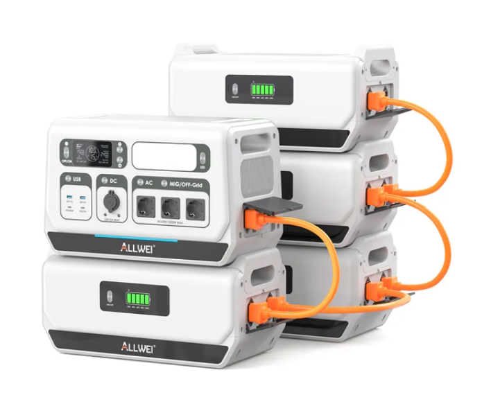 Centrale électrique de balcon ALLWEI PPS2400 Pro + pack de 4 batteries B200 PRO jusquà 10 kWh