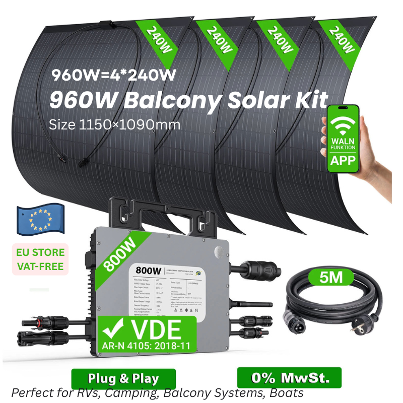 LS-240W.Système solaire 960 W avec 4 panneaux de 240 W