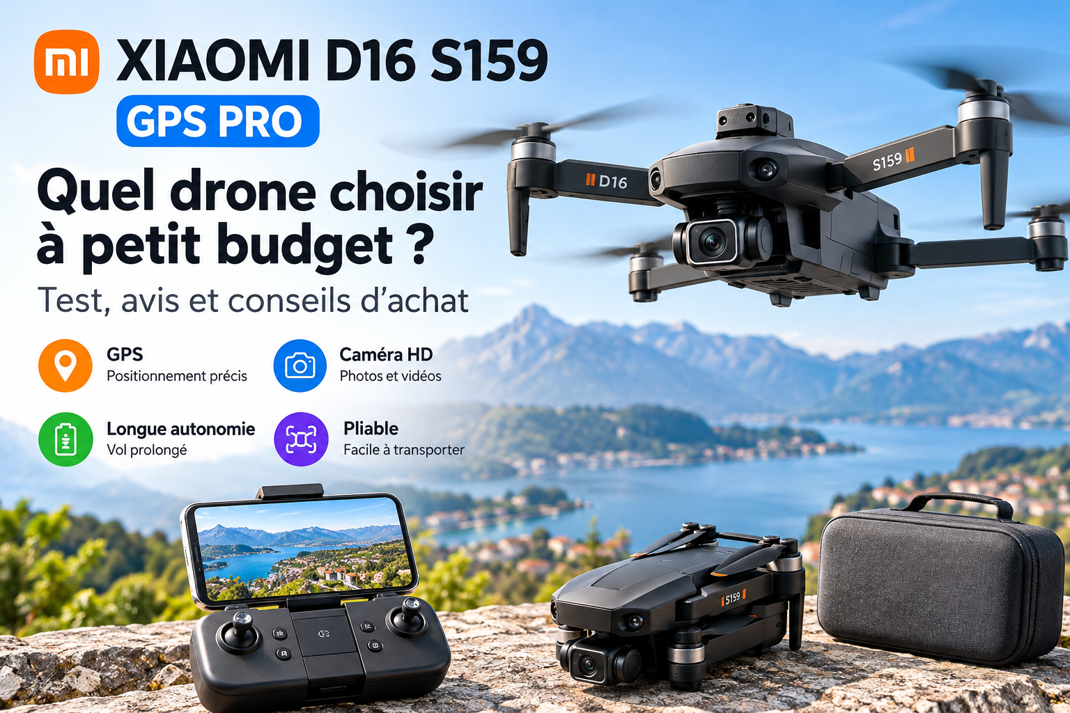 Quel drone choisir à petit budget ? Xiaomi D16 et S159 GPS Pro comparés