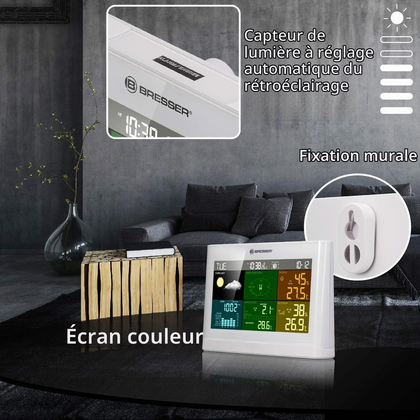 Station météo BRESSER Comfort avec affichage des données météorologiques
