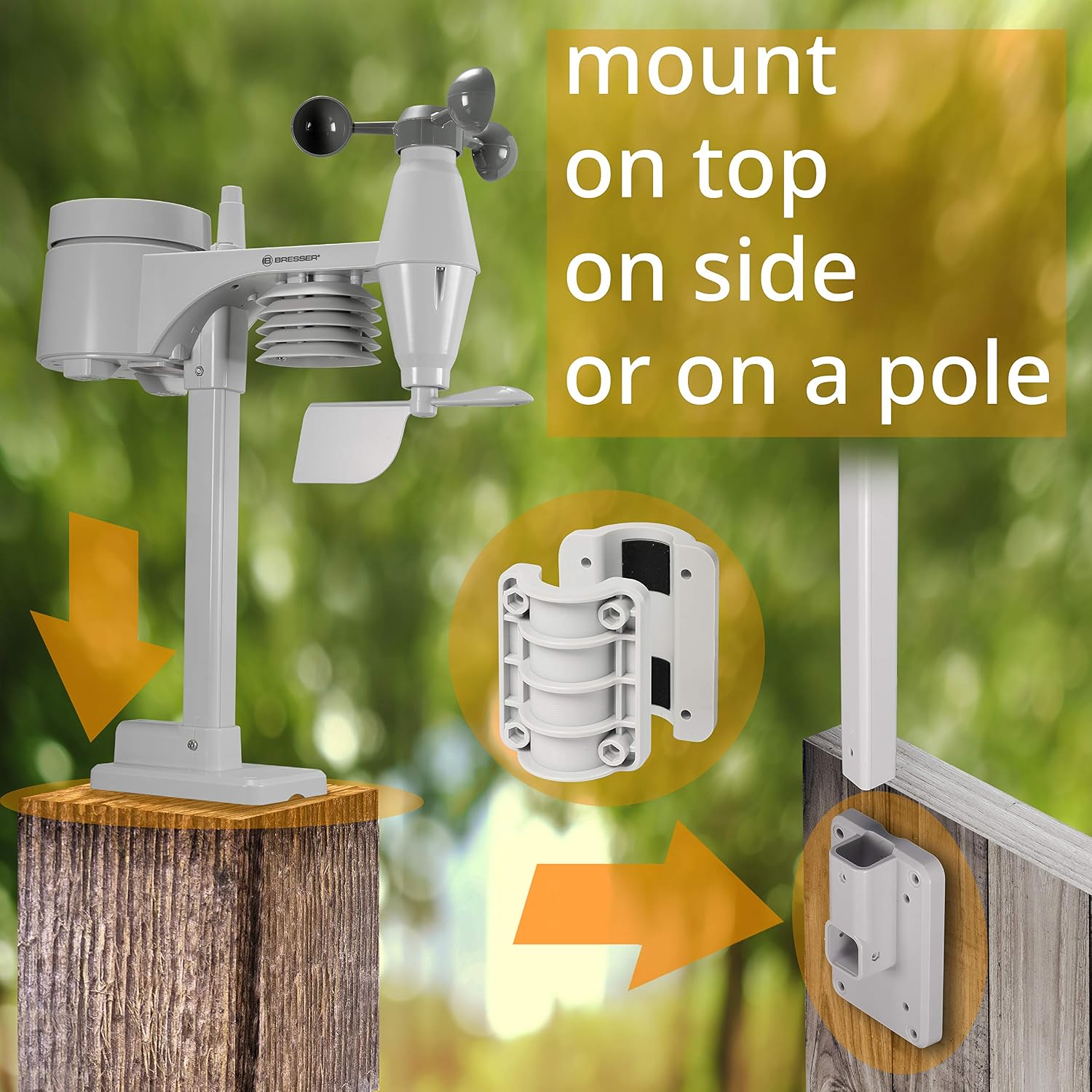 Capteur extérieur sans fil 5-en-1 pour station météo BRESSER Comfort