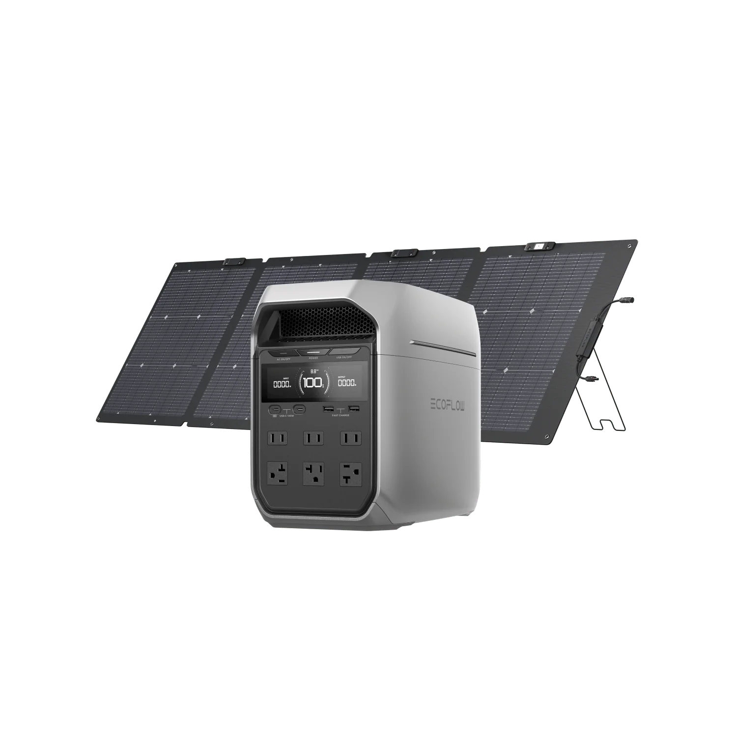 Présentation de l’EcoFlow DELTA 3 Plus avec panneau solaire portable compatible