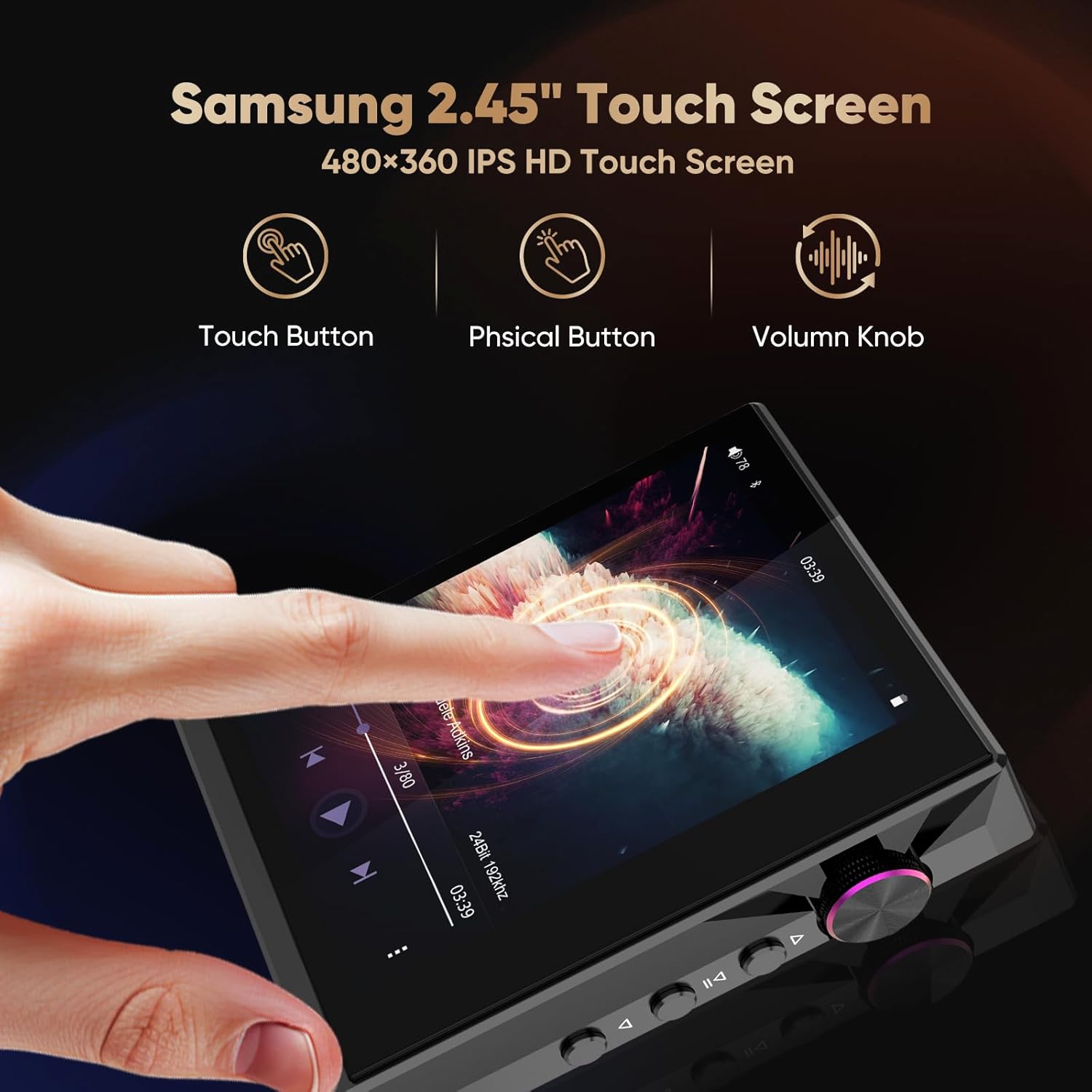 Lecteur HIDIZS AP80 Pro-X avec écran et connectiques audio