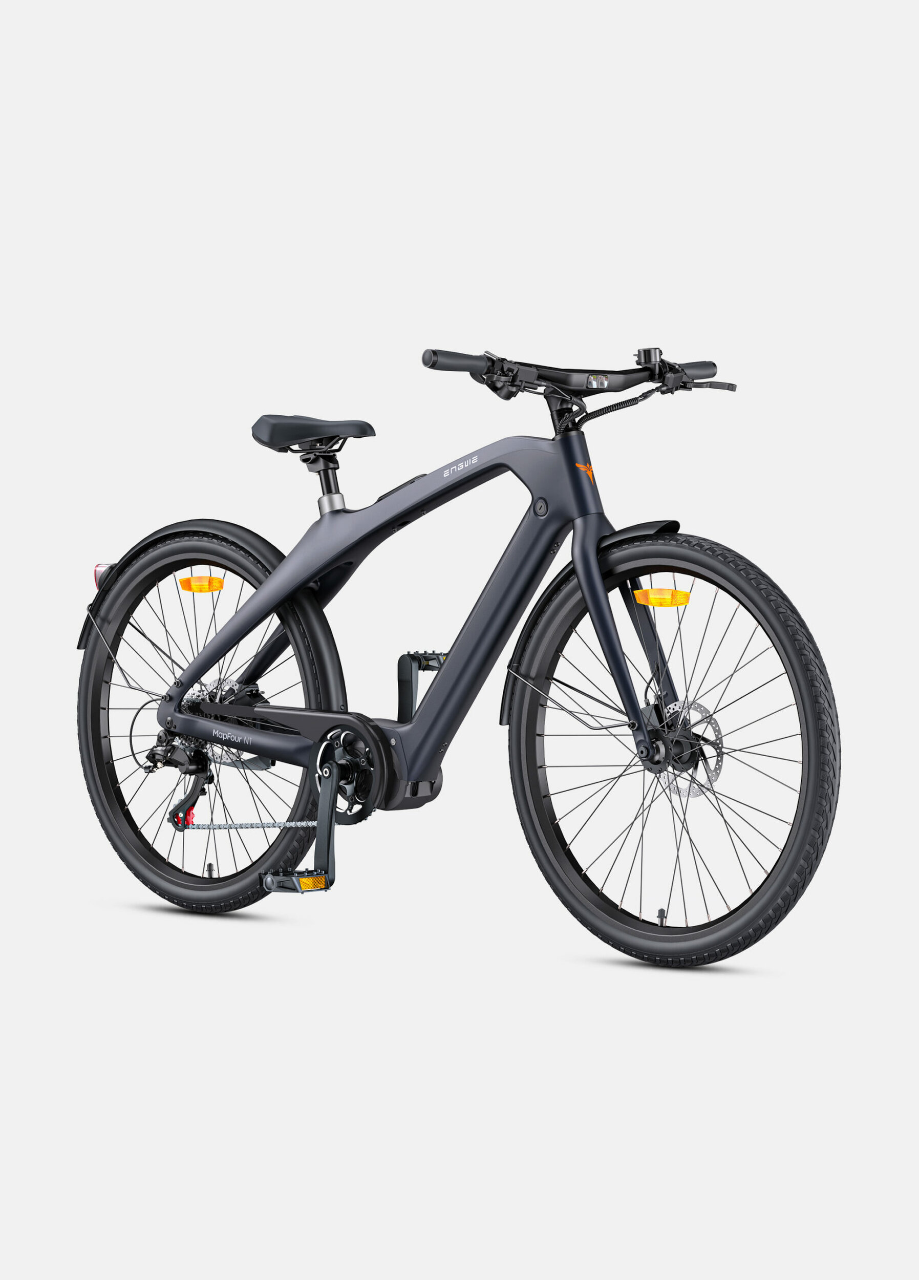 Vue détaillée du vélo électrique ENGWE MapFour N1 Pro et de ses équipements