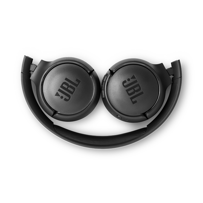 Casque JBL Tune 500BT noir plié pour le rangement