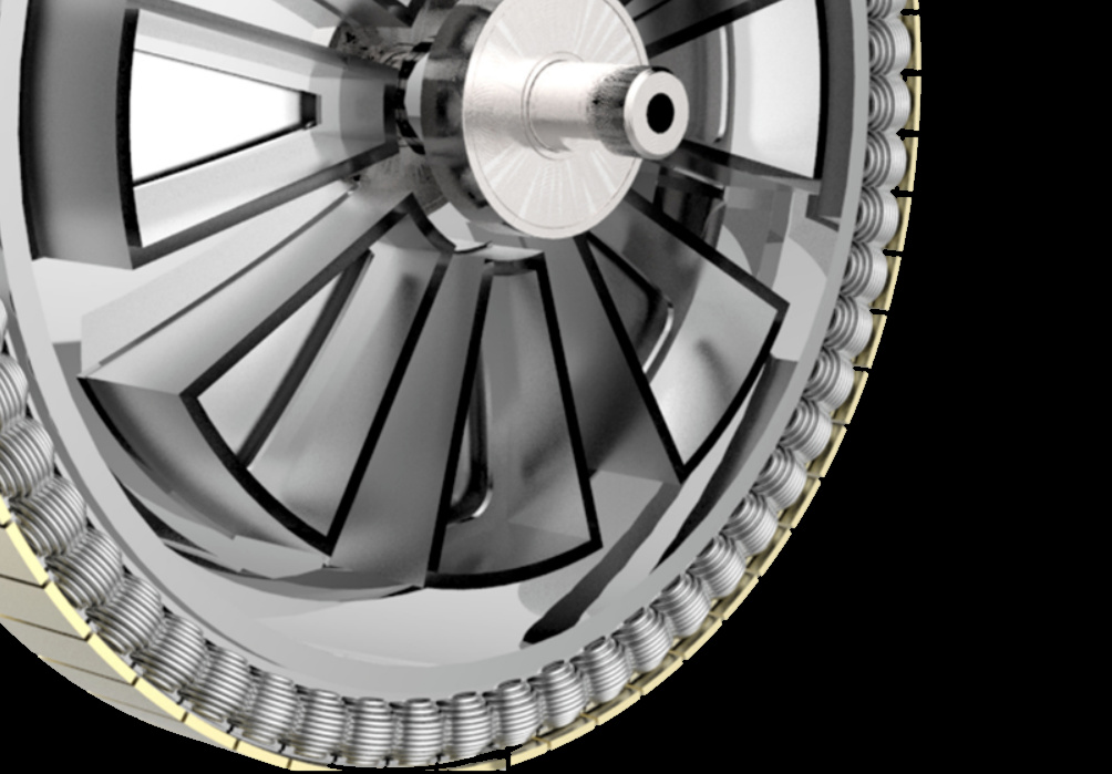 Détail du moteur du monocycle électrique INMOTION V11