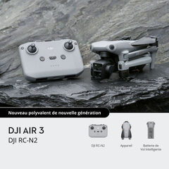 Vue détaillée du drone DJI Air 3 issue de la galerie officielle DJI