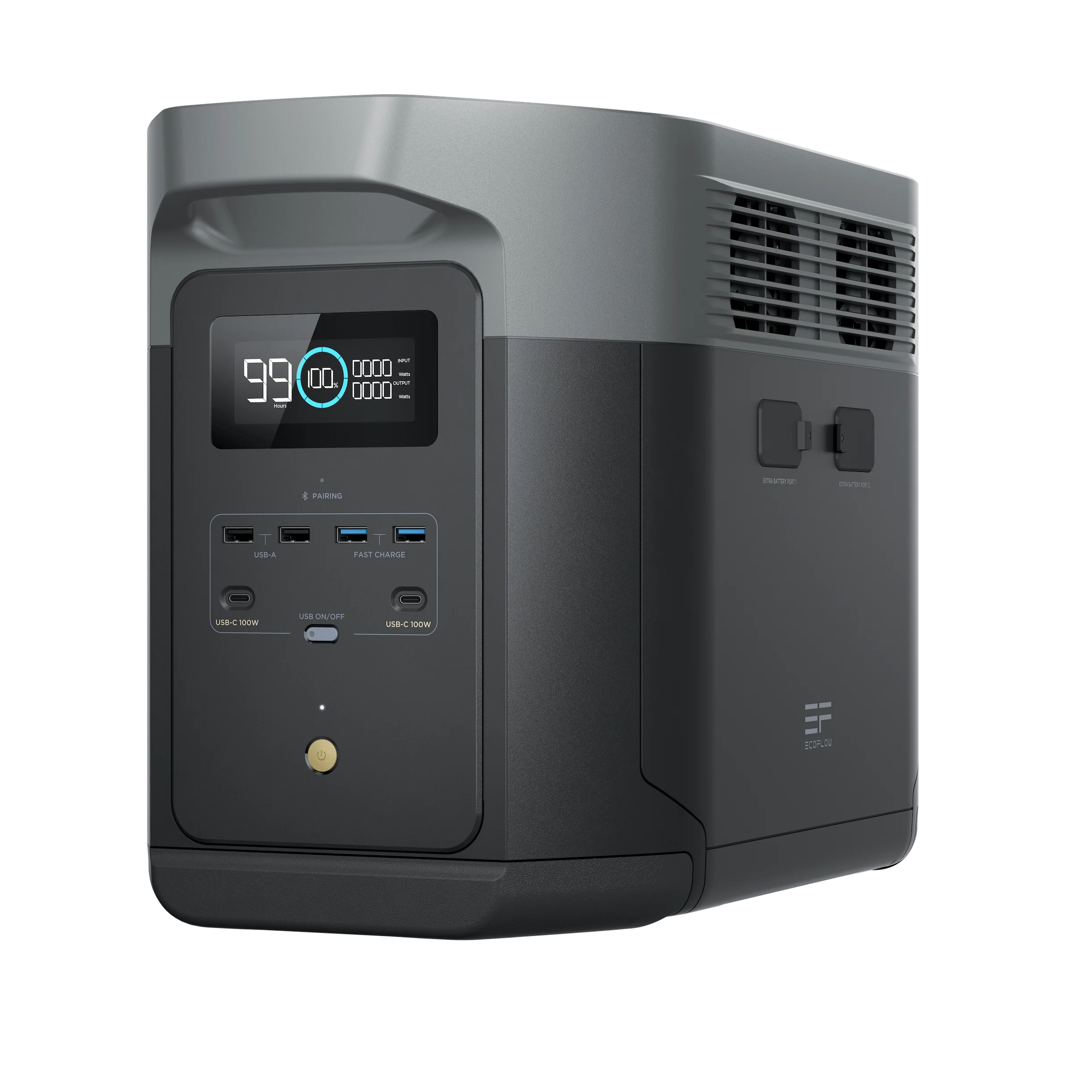 Centrale électrique EcoFlow DELTA 2 Max reconditionnée, vue de face du modèle