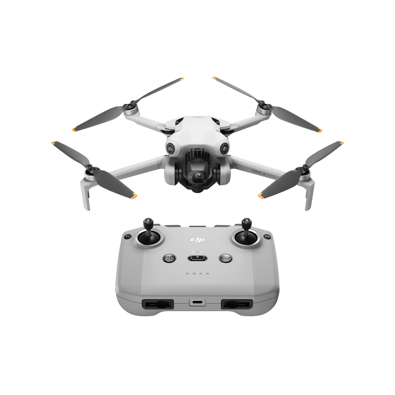 Drone DJI Mini 4 Pro officiel, vue principale du modèle compact avec caméra stabilisée