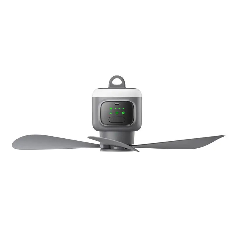 Ventilateur de plafond portable rechargeable 12 000 mAh avec télécommande et lumière LED 7