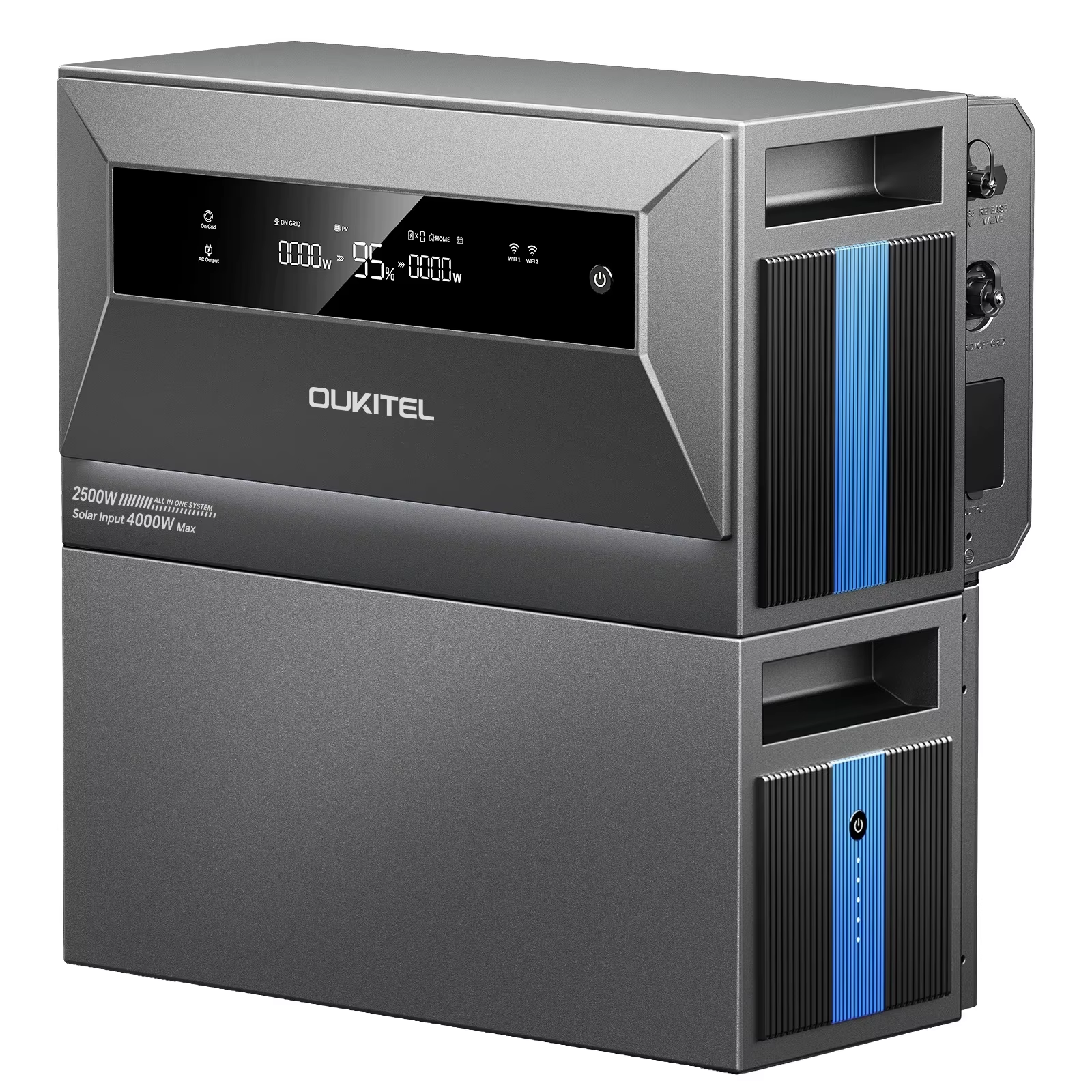 Centrale solaire Oukitel EP2500 avec batterie dextension, vue 2
