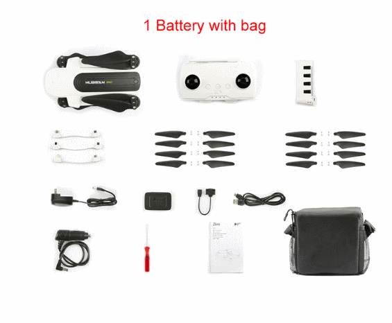 Hubsan H117S Zino blanc 1 batterie et 1 sac