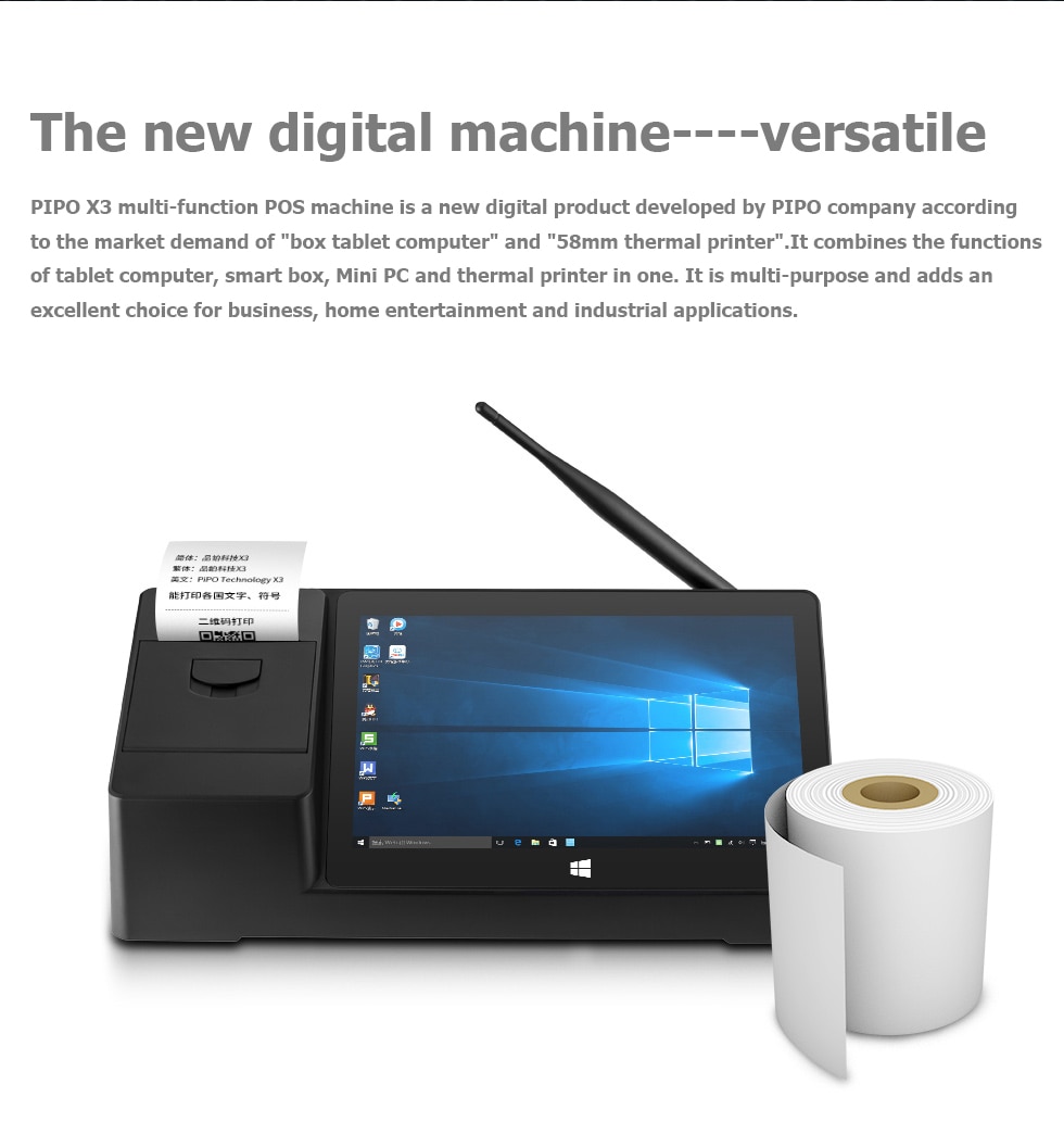 58mm-imprimante-thermique-PIPO-X3-Mini-PC-Win10-tablette-ordinateur-Intel-Z8350-Quad-Core-8-9