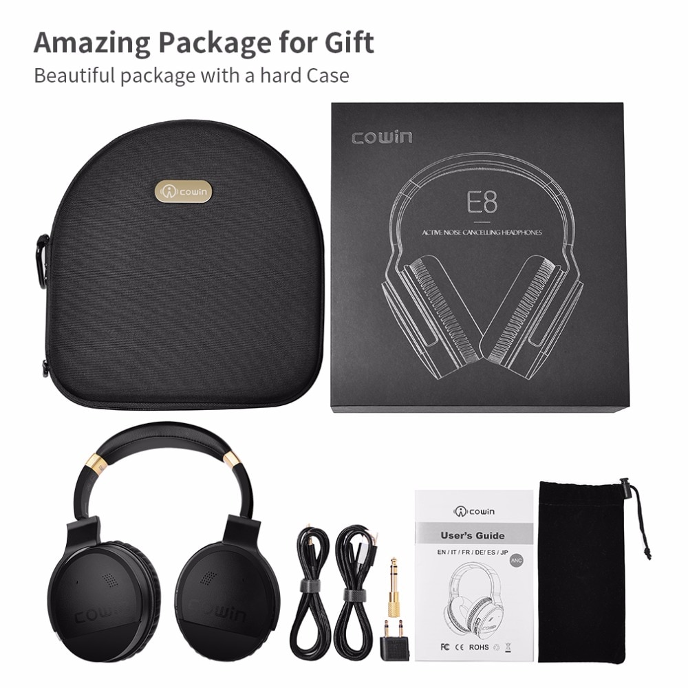 Détail du casque audio COWIN E8 et de ses commandes