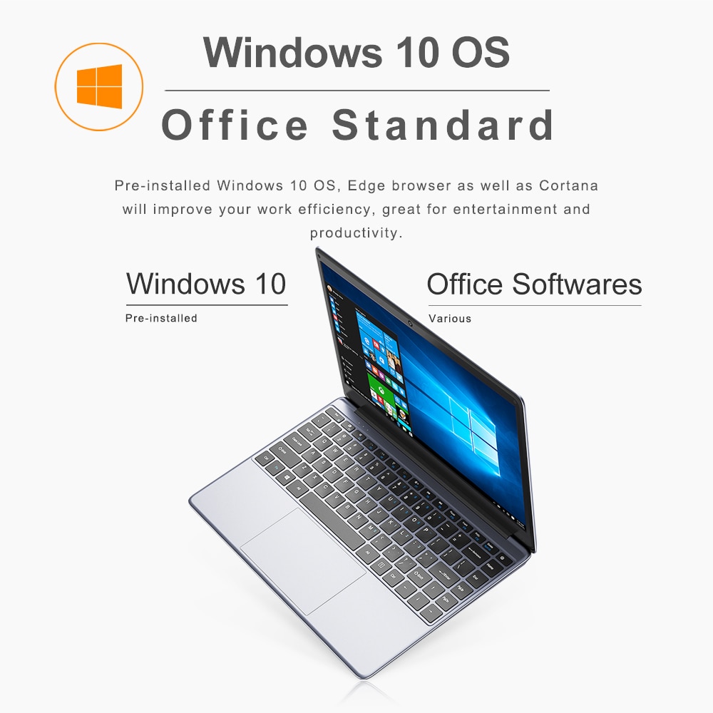 Ordinateur CHUWI HeroBook Pro avec clavier et pavé tactile