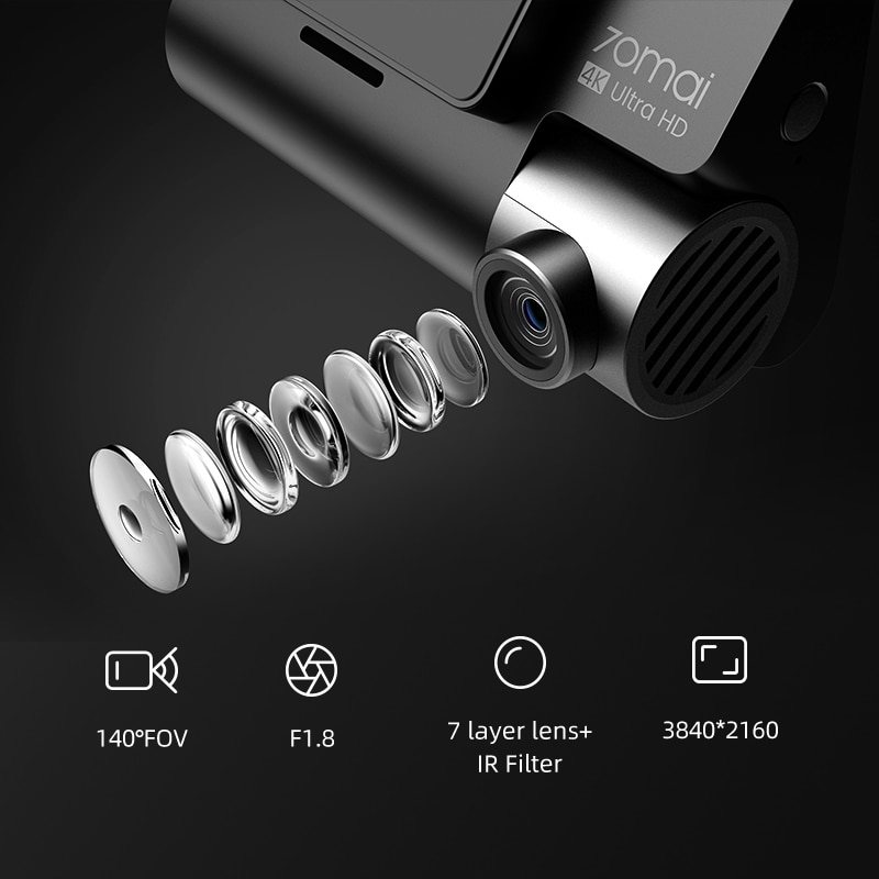 Dashcam 70mai A800 avec objectif grand-angle