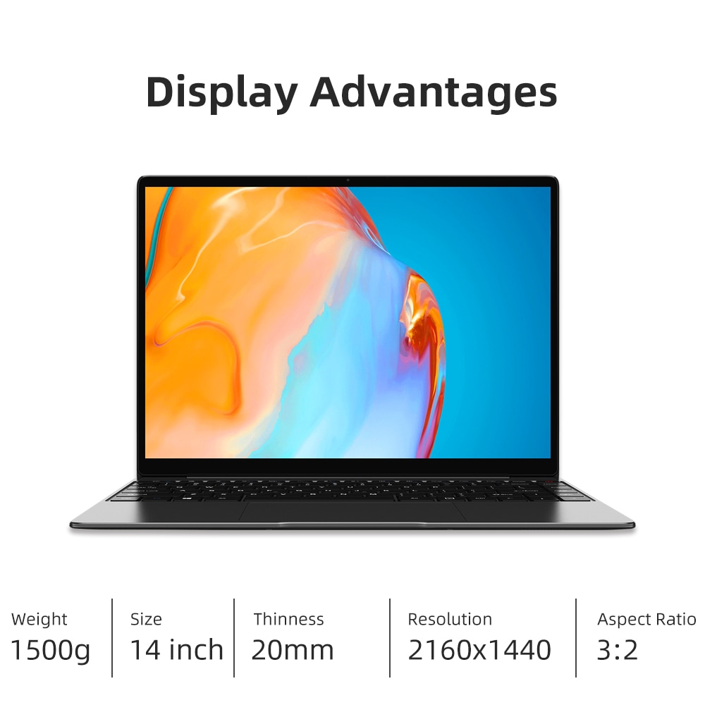 Écran IPS 2K au format 3:2 du CHUWI GemiBook Pro