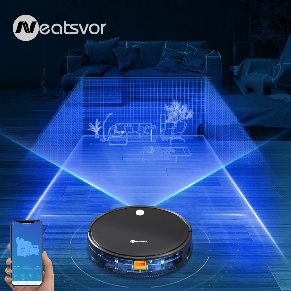 Aspirateur-Robot-d-aspiration-NEATSVOR-X520-6000Pa-nettoyage-humide-par-balayage-Navigation-sur-carte-APP-Robot