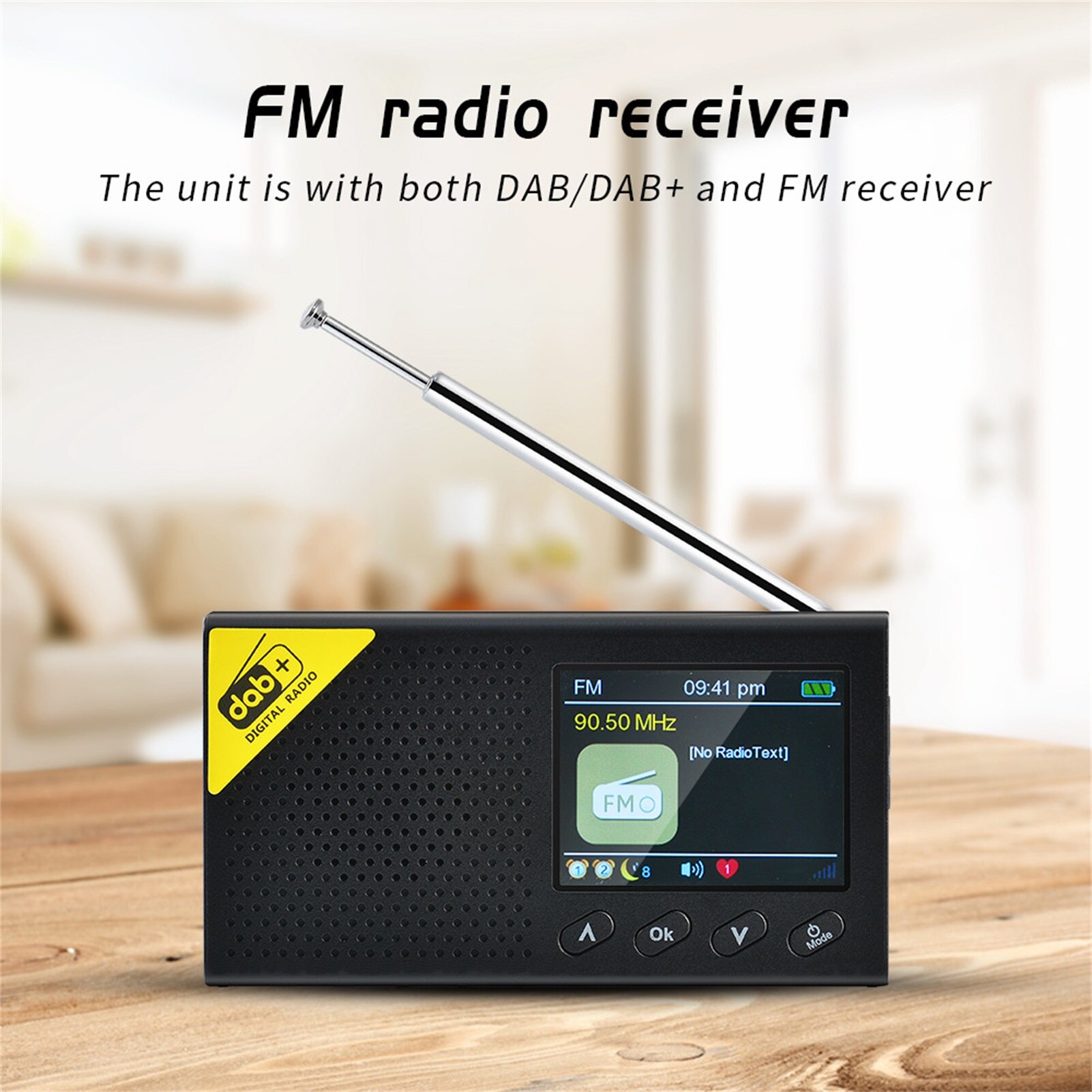 Radio-num-rique-Bluetooth-sans-fil-Portable-DAB-DAB-et-r-cepteur-FM-Rechargeable-l-ger