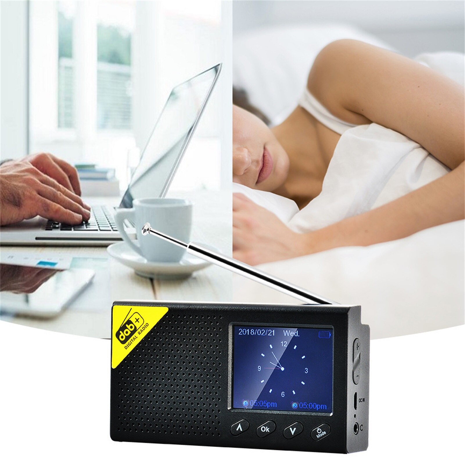 Radio-num-rique-Bluetooth-sans-fil-Portable-DAB-DAB-et-r-cepteur-FM-Rechargeable-l-ger