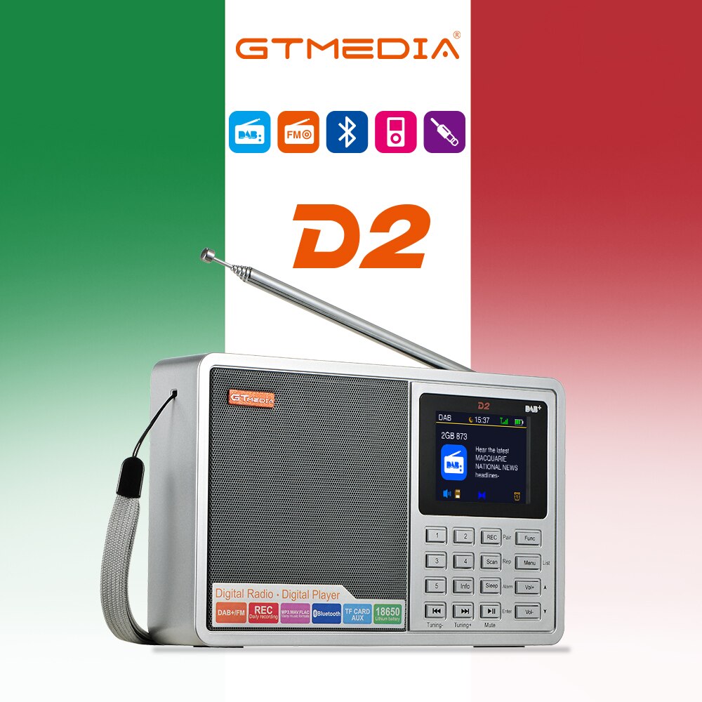 Radio numérique Portable DAB GTMEDIA D2