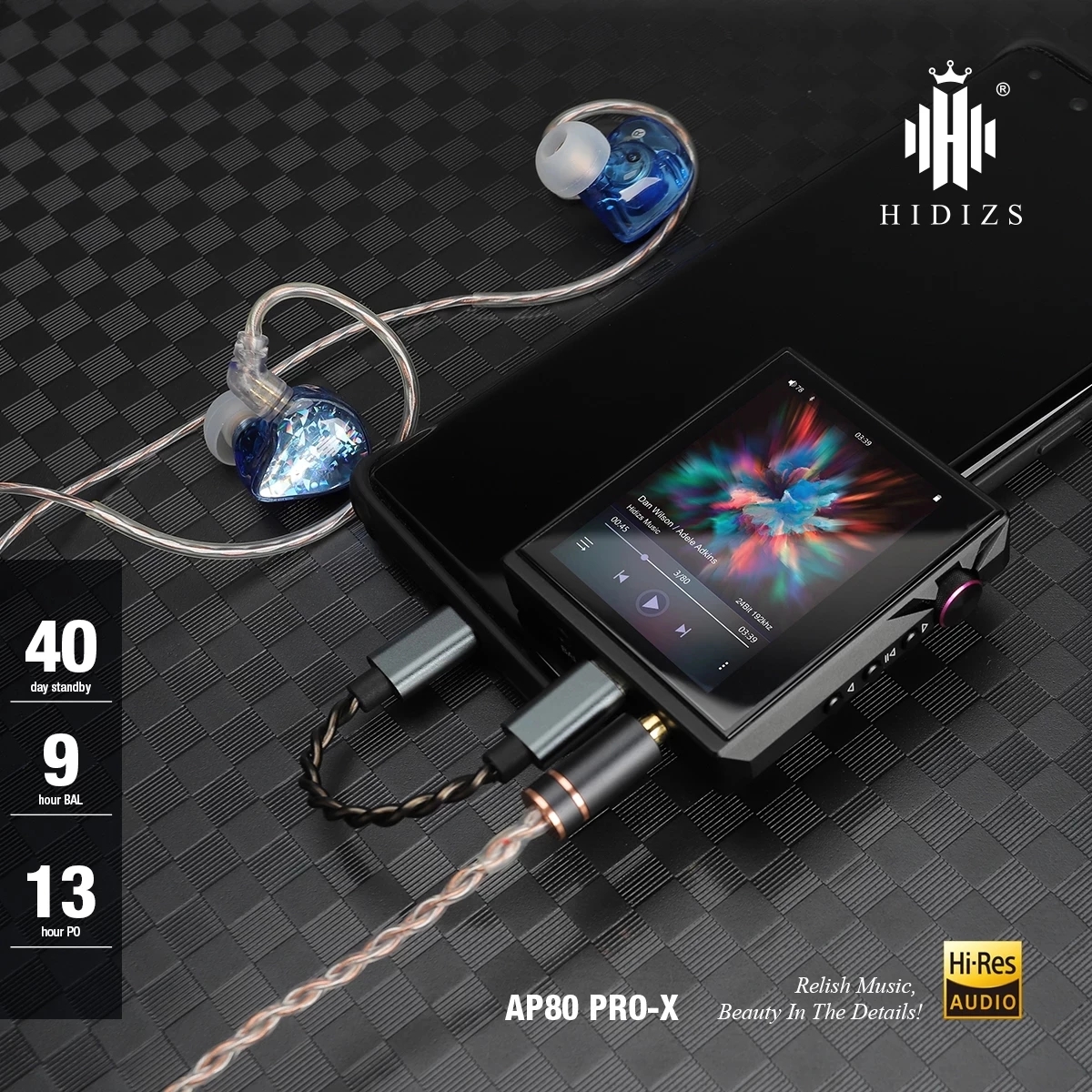 Hidizs-AHidizs AP80P80-hi-res-ES9218P-Ultraportable-Bluetooth-HIFI-musique-lecteur-MP3-LDAC-USB-DAC-DSD-64