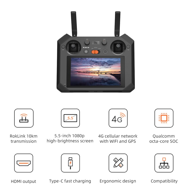 Télécommande FIMI TX10 pour drone avec écran intégré