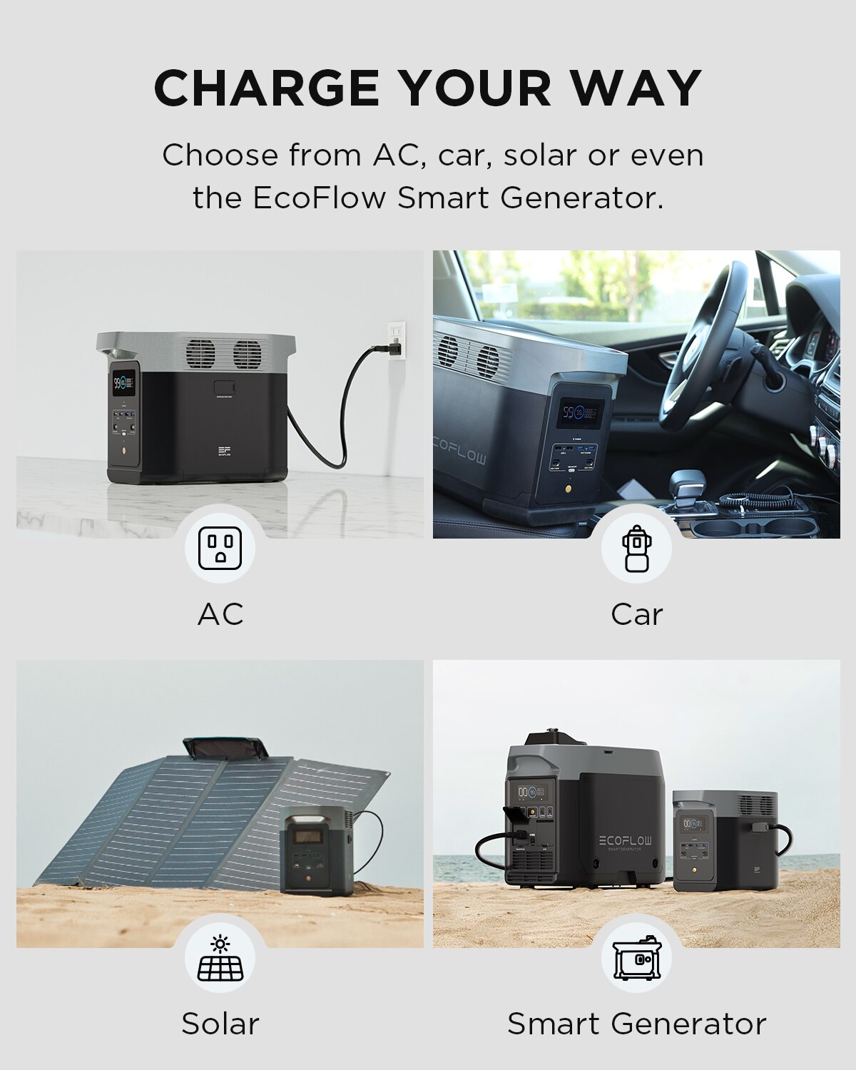 Station électrique EcoFlow DELTA 2 avec batterie LiFePO4