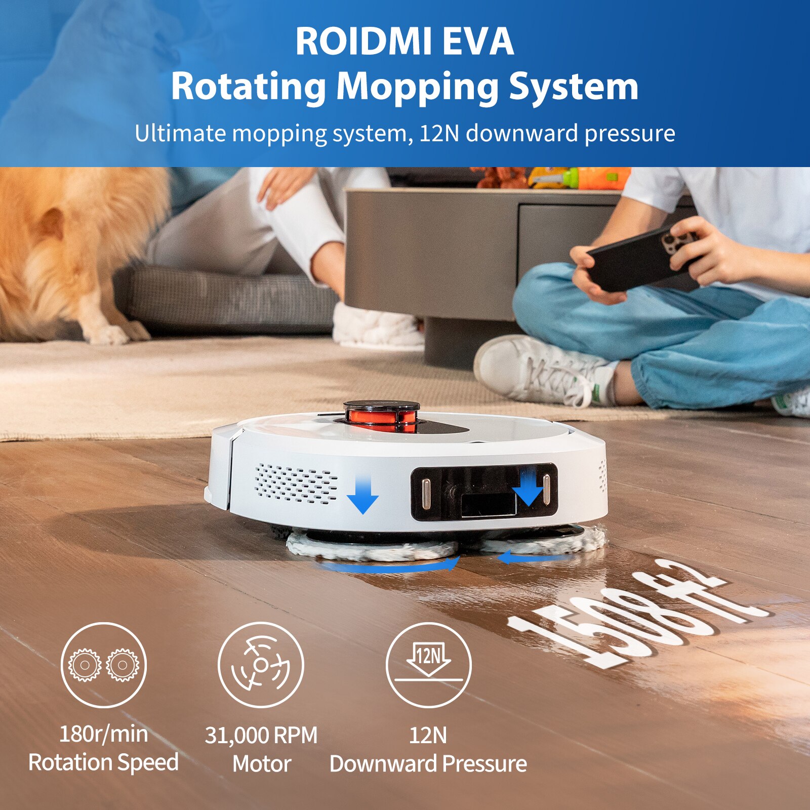 ROIDMI-EVA-aspirateur-Robot-3-en-1-balayage-aspiration-collecte-automatique-de-la-poussi-re-produits