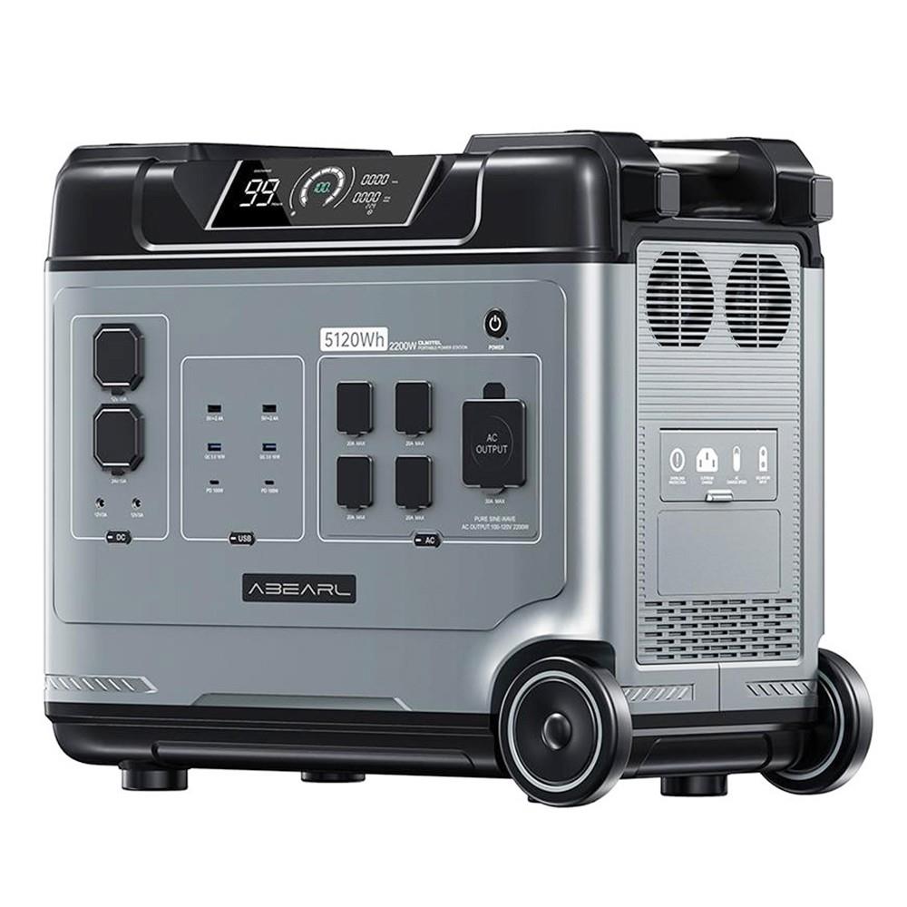 OUKITEL-Station-d-alimentation-Portable-ABEARL-P5000-5120Wh-2200W-batterie-LiFePO4-charge-rapide-1800W-AC-double
