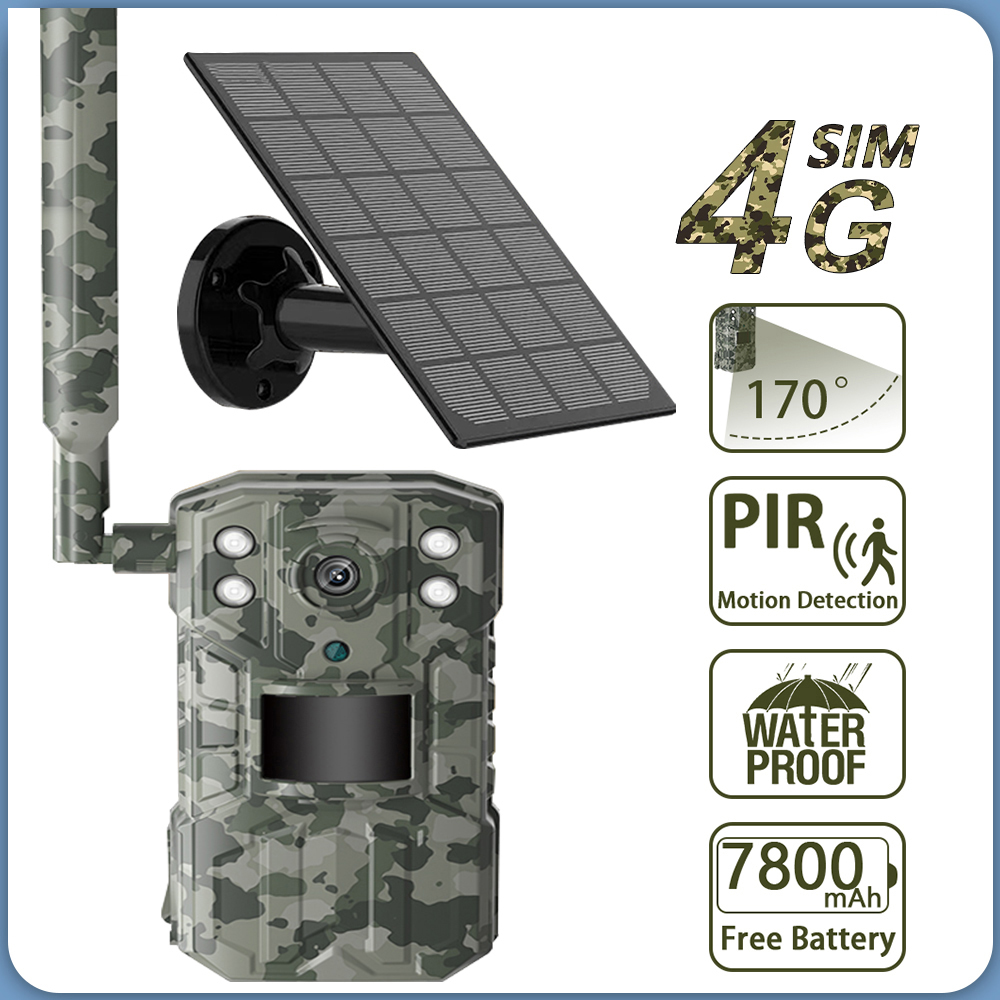 Caméra Piège à Sentiers HD 4MP avec Panneau Solaire