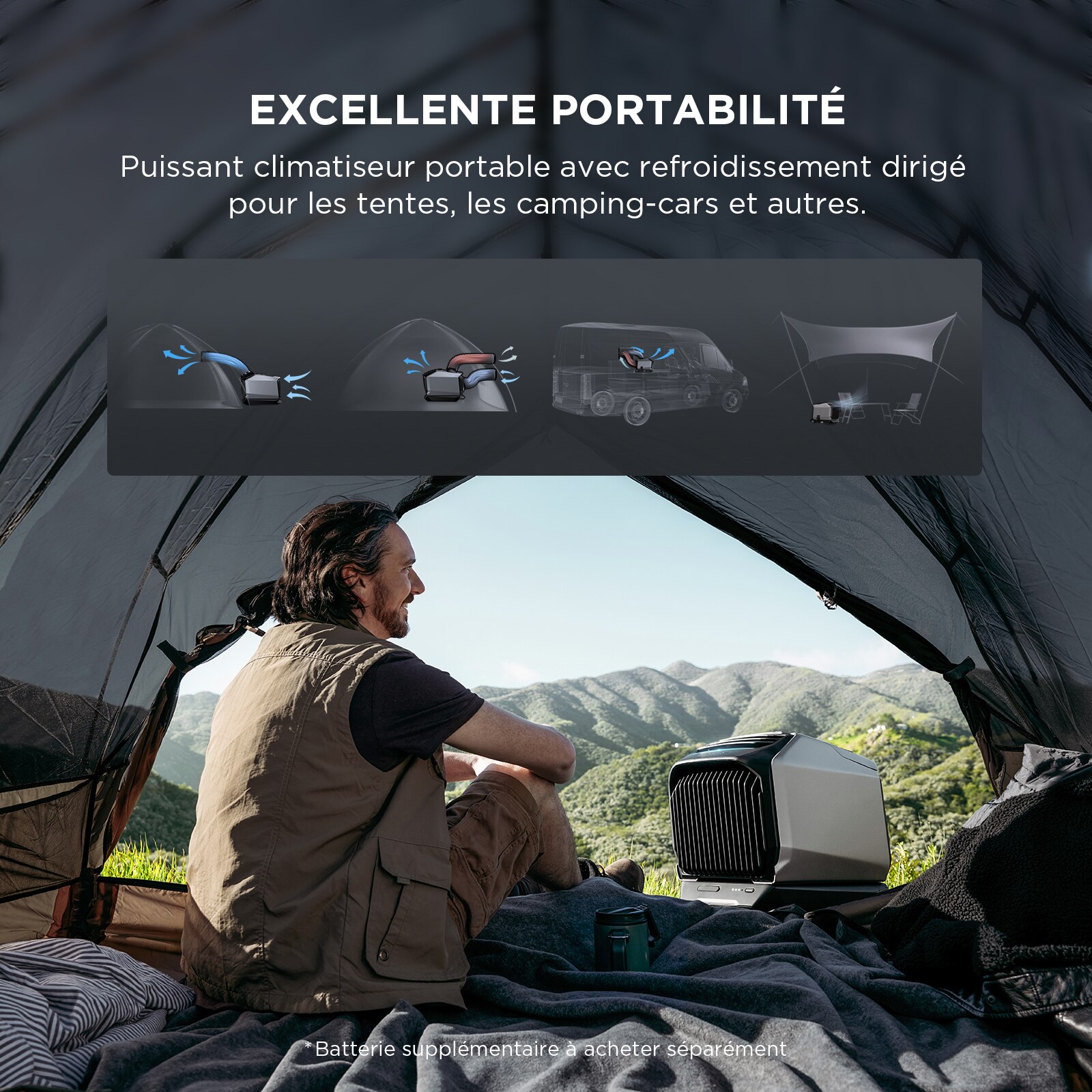 EcoFlow WAVE 2 pour le chauffage et la climatisation mobile