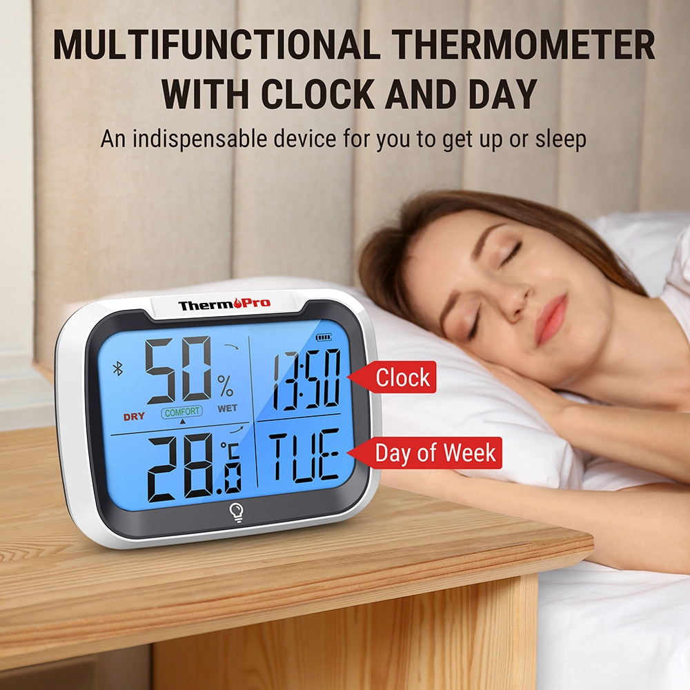 ThermoPro TP393 hygromètre connecté avec suivi Bluetooth sur smartphone