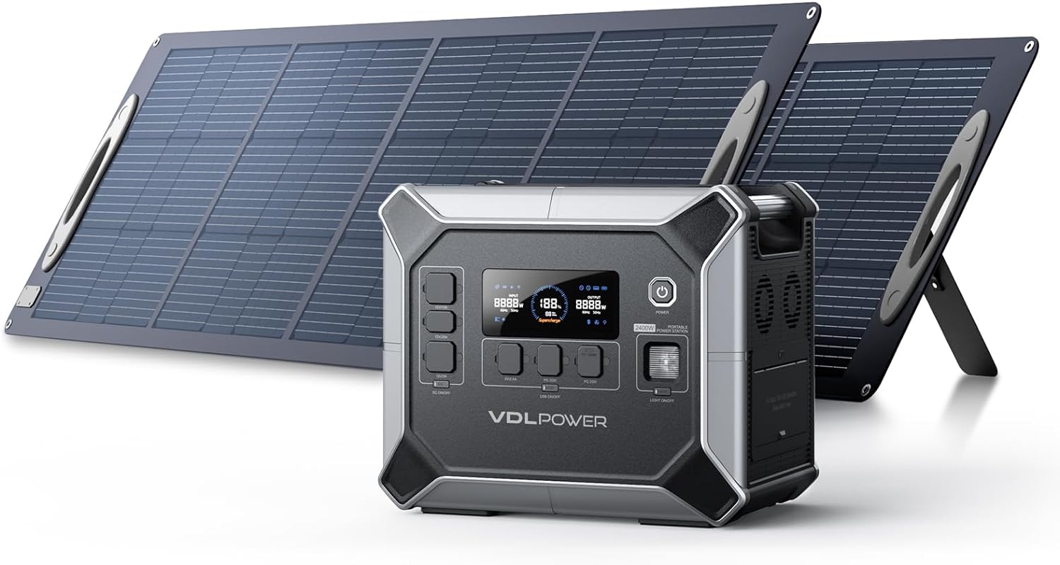 Centrale électrique portable 600 W avec panneau solaire 100 W, générateur  solaire, 461 Wh LiFePO4 batterie de sauvegarde 600 W (1 200 W pic) 2 x 230  AC sortie, accumulateur d'énergie : : Jardin