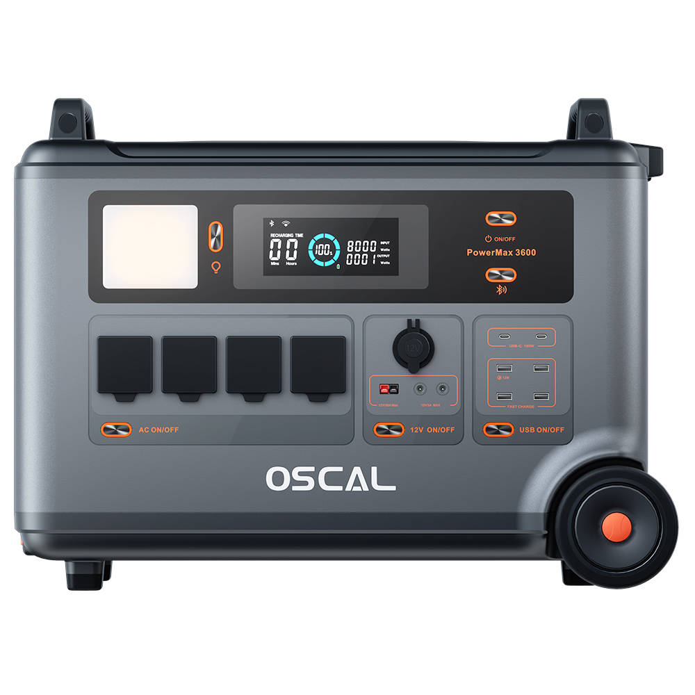 Oscal-Centrale-lectrique-robuste-PowerMax-3600-3600Wh-57600Wh-batterie-veFePO4-14-sorties-5-modes-d-clairage