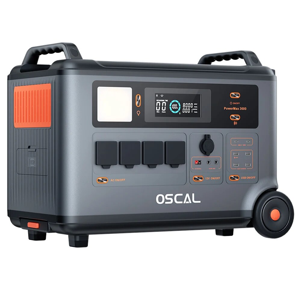 Oscal-Centrale-lectrique-robuste-PowerMax-3600-3600Wh-57600Wh-batterie-veFePO4-14-sorties-5-modes-d-clairage