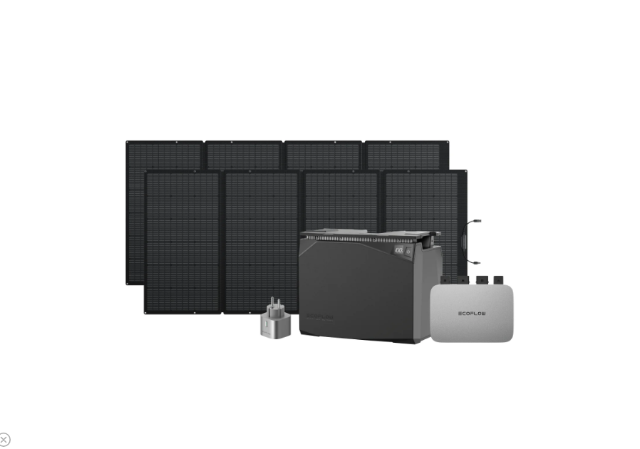 Kit solaire pour balcon EcoFlow PowerStream avec une batterie étanche