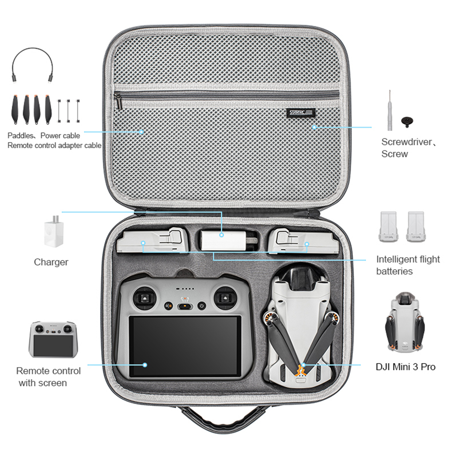 Sac-de-rangement-pour-DJI-Mini-3-Pro-tui-de-t-l-commande-DJI-RC-r