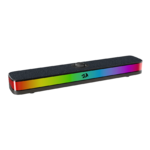 Détail du design et de l’éclairage RGB de la barre de son Redragon GS515
