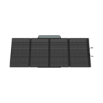 Vue complémentaire du panneau solaire portable pliable EcoFlow 400 W avec son support