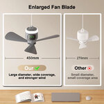 Ventilateur de plafond portable rechargeable 12 000 mAh avec télécommande et lumière LED 2