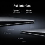 Connectique du CHUWI GemiBook X avec ports USB et lecteur de carte