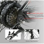 Vélo électrique Samebike MY275 disponible en noir et blanc