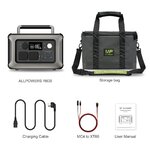 Station électrique ALLPOWERS R600 avec accessoires de recharge