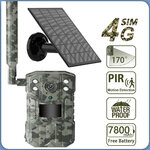 Caméra piège à sentiers HD 4 MP avec panneau solaire