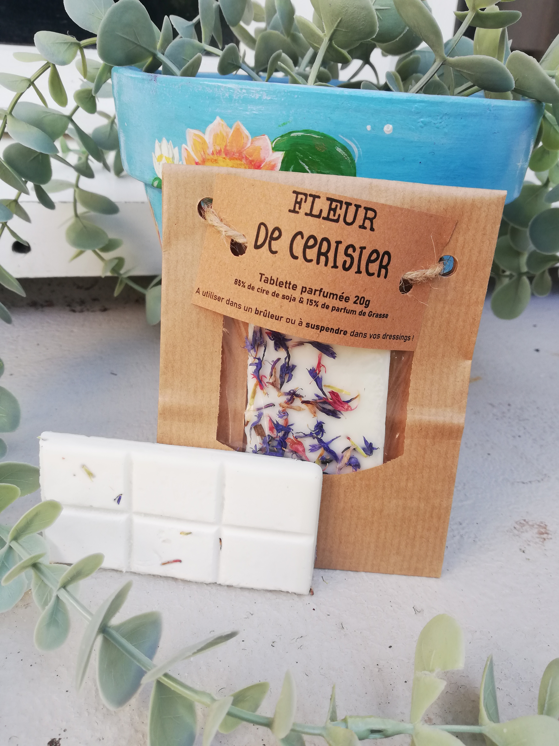 Fondant artisanal en cire de soja Parfum de Grasse fabriquée à Rennes parfum cerisier