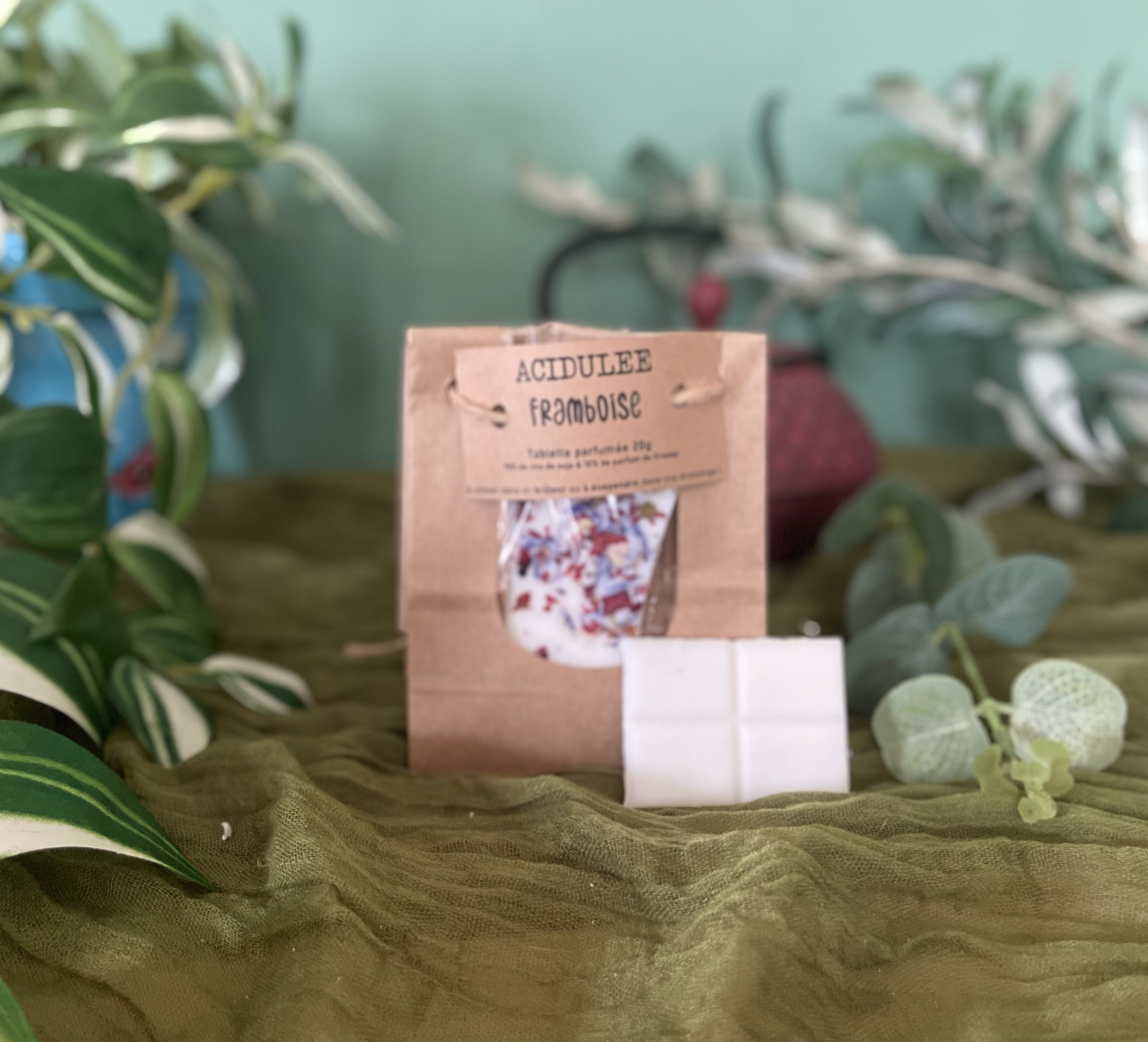 Fondant artisanal en cire de soja Parfum de Grasse fabriquée à Rennes parfum framboise