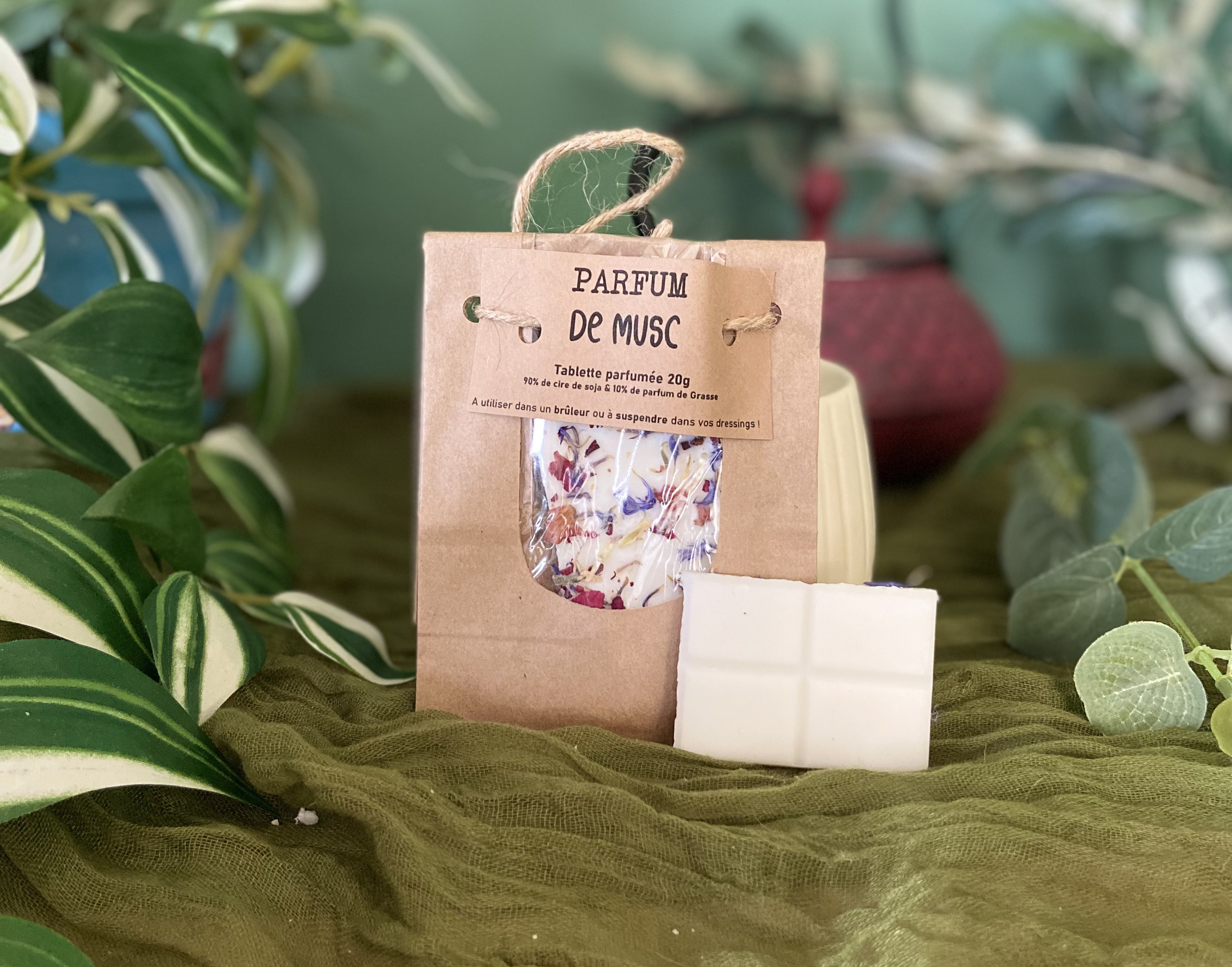 Fondant artisanal en cire de soja Parfum de Grasse fabriquée à Rennes parfum musc