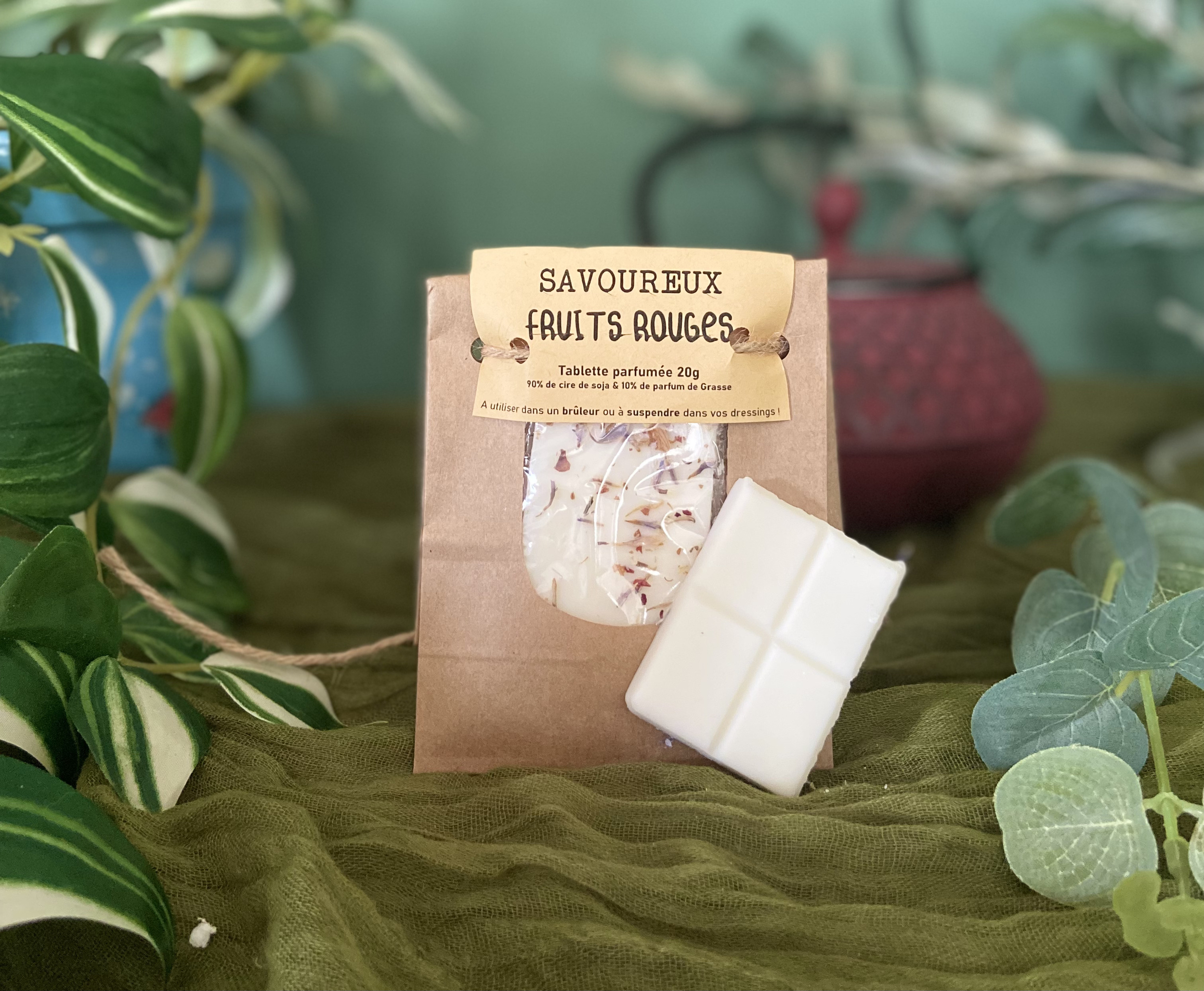 Fondant artisanal en cire de soja Parfum de Grasse fabriquée à Rennes parfum fruits rouges