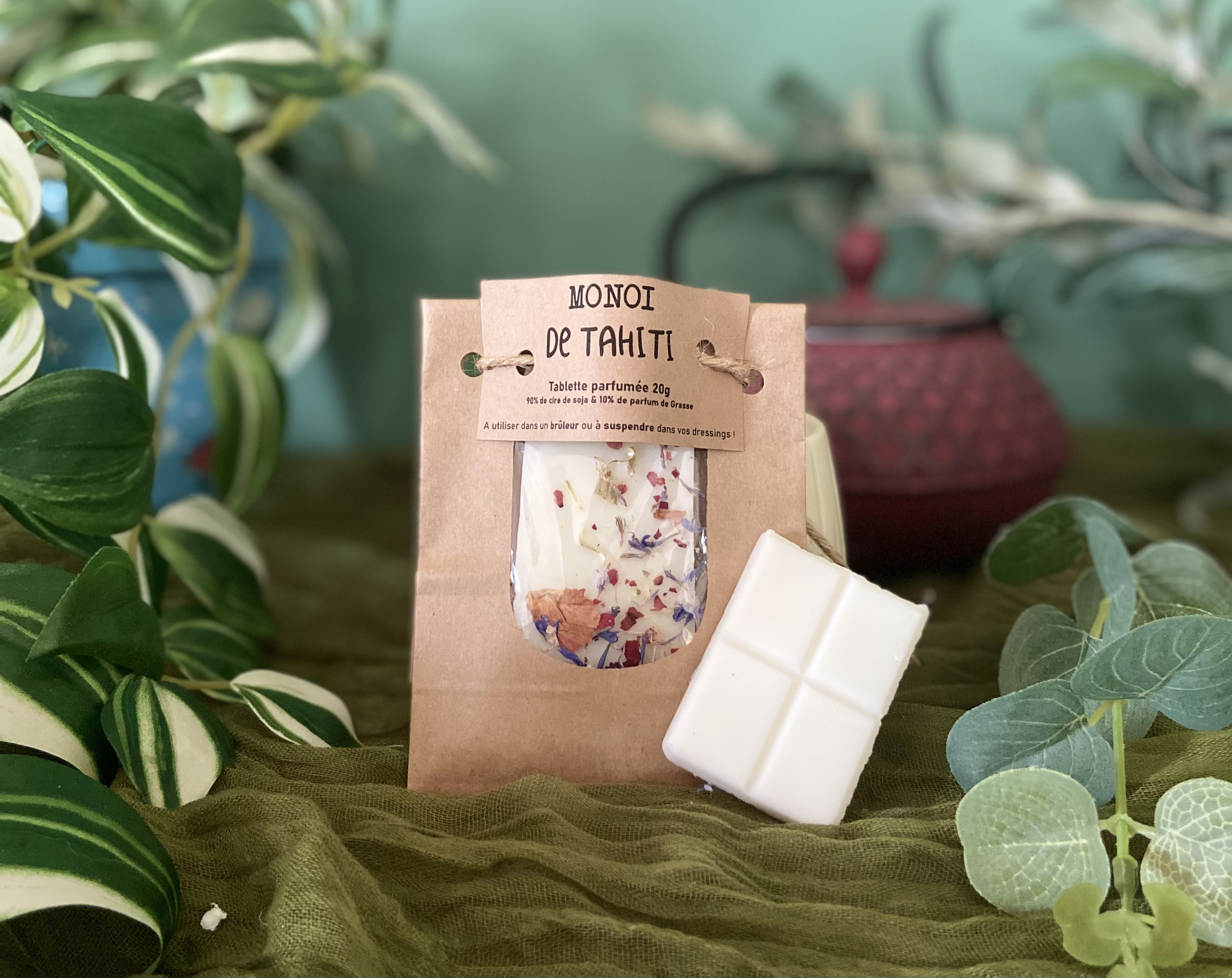 Fondant artisanal en cire de soja Parfum de Grasse fabriquée à Rennes parfum monoi